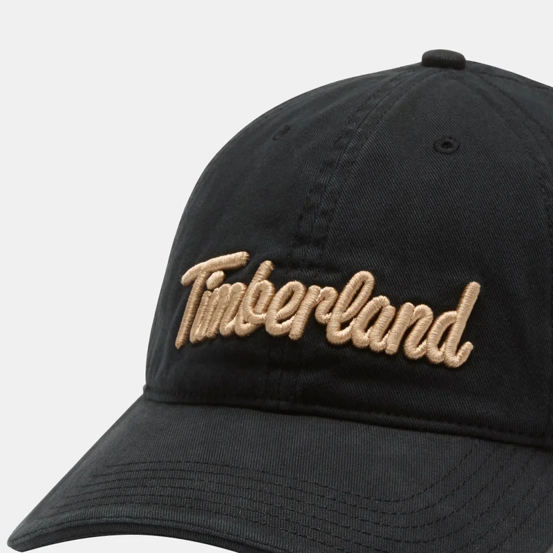 Timberland Black Embroidered Logo Baseball Cap for Men | Best Price UAE